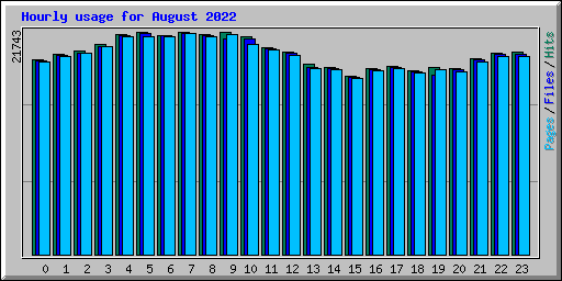 Hourly usage for August 2022