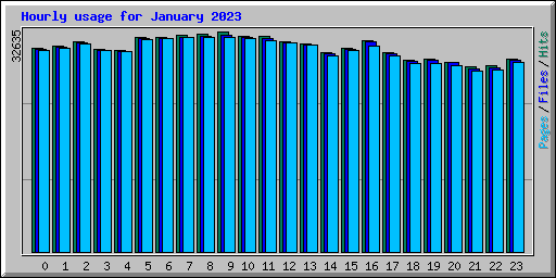 Hourly usage for January 2023