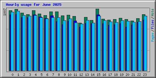 Hourly usage for June 2025