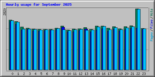 Hourly usage for September 2025