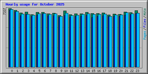 Hourly usage for October 2025